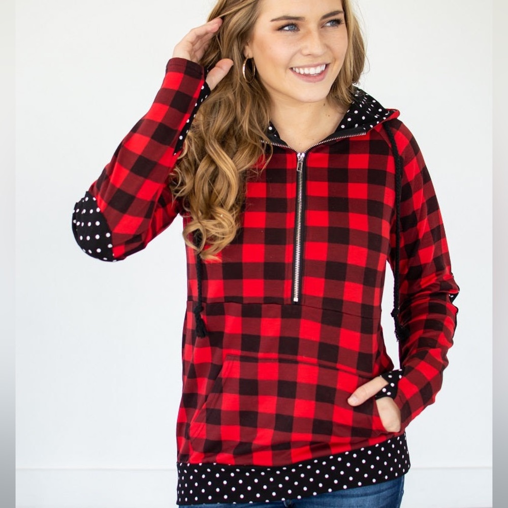 Plaid Half Zip